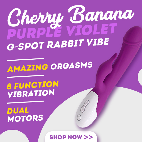Cherry Banana Purple Tulip 8 Function G-Spot Rabbit Vibrator