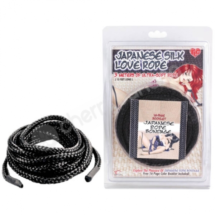 Japanese Silk Love Rope Black 3m