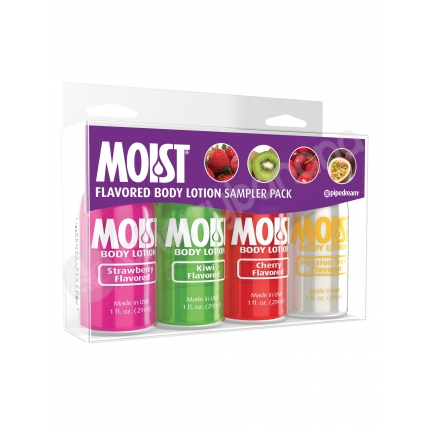 Flavoured Moist Lubricant Sampler 4 Pack
