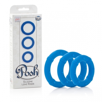 Posh - Blue Silicone Love Rings