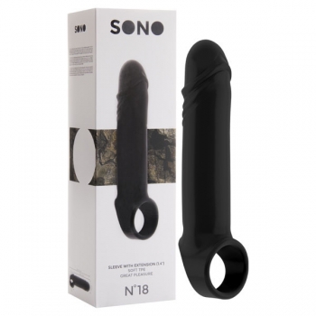 Sono No. 18 Black Dong Penis Extension Sleeve