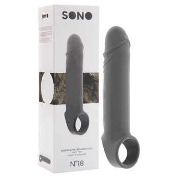 Sono No. 18 Grey Dong Penis Extension Sleeve
