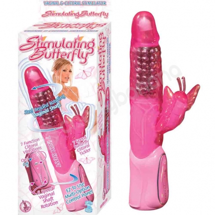 Pink Stimulating Butterfly Vibrator