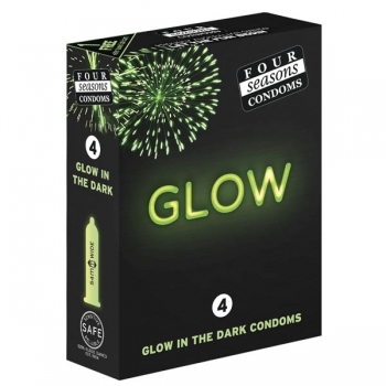 Four Seasons Glow In The Dark Regular Condoms 4 Pack