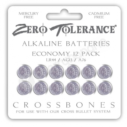 Crossbones LR44 Alkaline Batteries 12 Pack