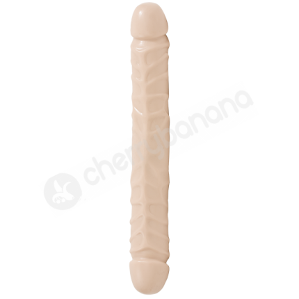 Jr. Veined Double Header Flesh 12" Dildo