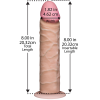 The Realistic Cock Flesh 8" Dildo Without Balls