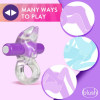 Play With Me Purple & Clear Bull Vibrating Cock Ring