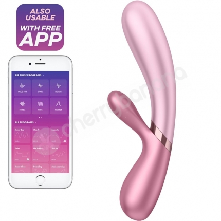 Satisfyer Hot Lover Pink/Dark Pink Rabbit Heating App Controlled Vibrator