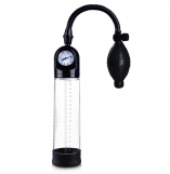 Cherry Banana Pumped Clear Gauged Bulbed Penis Pump
