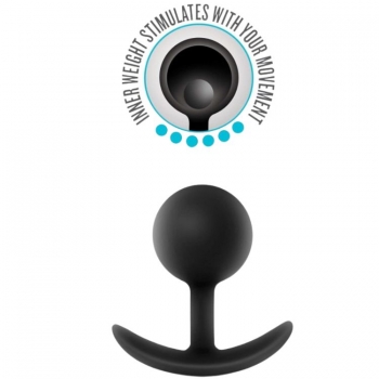 Anal Adventures Platinum Silicone 3" Vibra Plug With Inner Ball Bearing