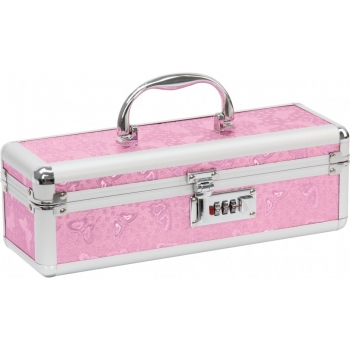 Lockable Medium Sex Toy Chest Box Pink