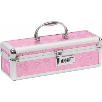 Lockable Medium Sex Toy Chest Storage Box Pink
