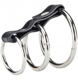 C&B Gear 3 Ring Gates Of Hell Metal Cock Rings