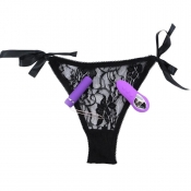 Nu Sensuelle Pleasure Panty Purple Bullet with 2 in 1 Vibrating Remote One Size Fits Most Panties