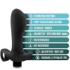 Anal Adventures Platinum Silicone Vibrating Black 3.2" Prostate Massager #1
