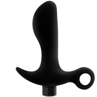 Anal Adventures Platinum Silicone Vibrating Black 3.2" Prostate Massager #1