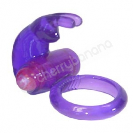 Purple Ultra Soft Rabbit Cock Ring