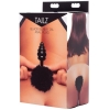 Tailz Black Fluffy Bunny Tail Metal 5" Anal Plug