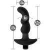 Anal Adventures Platinum Silicone Vibrating Black 4.2" Prostate Massager #3