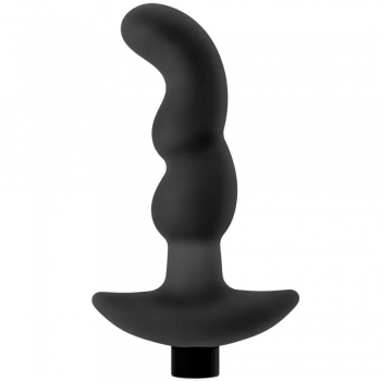 Anal Adventures Platinum Silicone Vibrating Black 4.2" Prostate Massager #3