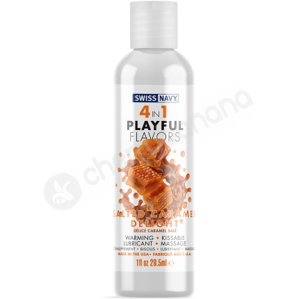 Swiss Navy 4 In 1 Salted Caramel Delight Warming Lubricant & Massage Glide 29.5ml Swiss Navy 4 In 1 Salted Caramel Delight Warming Lubricant & Massage Glide 29.5ml