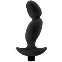 Anal Adventures Platinum Silicone Vibrating Black 4.7" Prostate Massager #4