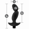 Anal Adventures Platinum Silicone Vibrating Black 4.7" Prostate Massager #4