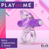 Play With Me Purple & Clear Bull Vibrating Cock Ring