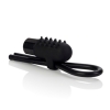 Black 10-function Vibration Silicone Stud Lasso Cock Ring
