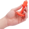 B-Vibe Orange Vibrating 3.4" Snug Plug 1 Weighted Butt Plug