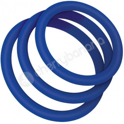 Zolo Classic Stretchy Silicone Blue Cock Ring 3 Sizes Set Zolo Classic Stretchy Silicone Blue Cock Ring 3 Sizes Set