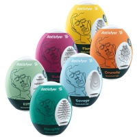 Satisfyer Assorted Masturbator Eggs With Penis Strokers Inside - 6 Pack