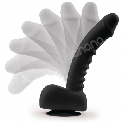 Uprize Black Remote Control Erecting 8" Vibrating Dildo