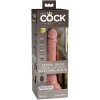 King Cock Elite 7'' Vibrating Flesh Dual Density Cock Dildo With Remote