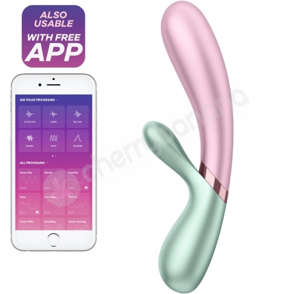 Satisfyer Hot Lover Pink/Mint Rabbit Heating App Controlled Vibrator