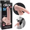 King Cock Plus 8'' 3D Triple Density Dildo With Swinging Balls