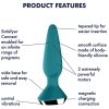 Satisfyer Plug-Ilicious 1 Green 5.3" Vibrating Silicone Butt Plug