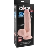 King Cock Plus 9'' 3D Triple Density Dildo With Swinging Balls