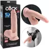 King Cock Plus 9'' 3D Triple Density Dildo With Swinging Balls