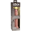 King Cock Elite 9'' Vibrating Flesh Dual Density Cock Dildo With Remote