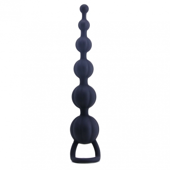 Adam & Eve Black Silicone Butt Beads