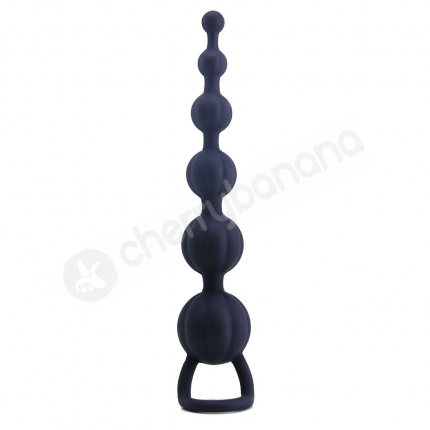 Adam & Eve Black Silicone Butt Beads