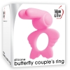 Adam & Eve Pink Silicone Butterfly Couples Ring