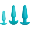 B-vibe Blue Anal Training Butt Plug 7 Piece Education Set