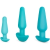 B-vibe Blue Anal Training Butt Plug 7 Piece Education Set