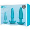 B-vibe Blue Anal Training Butt Plug 7 Piece Education Set