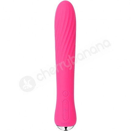 Svakom Anya Pink 7.7" Powerful Ribbed & Warming Whisper Quiet Vibrator 