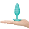 B-Vibe Zoe Ligon Collection Blue Bump Texture Vibrating Anal Plug