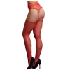 Red Le Desir Rhinestone Pantyhose